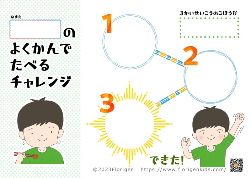 ご飯をがっつく子に「よく噛んで食べるチャレンジ」